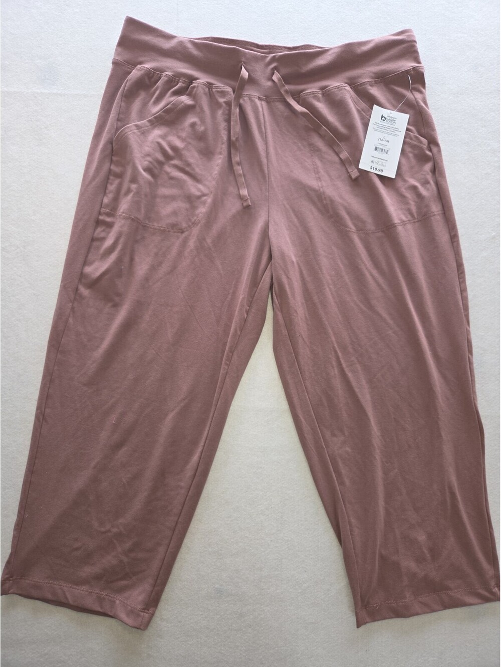 Athletic Works Women's Wide Leg Comfy Lounge Pants Drawstring LG 12-14 CB6 0092